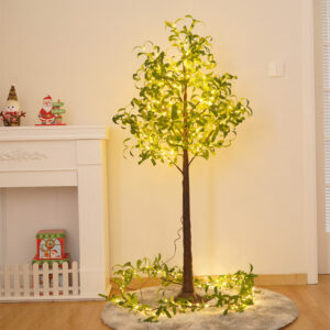 Large Olive Leaf Floor Lamp