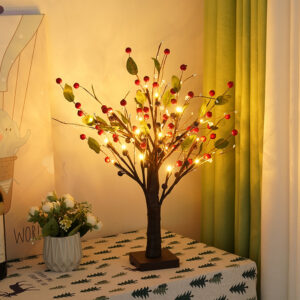 Red Berry Thanksgiving Branch Light